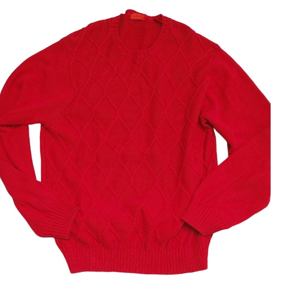 IZOD Men's Sweater Crew Neck Pullover Red Large